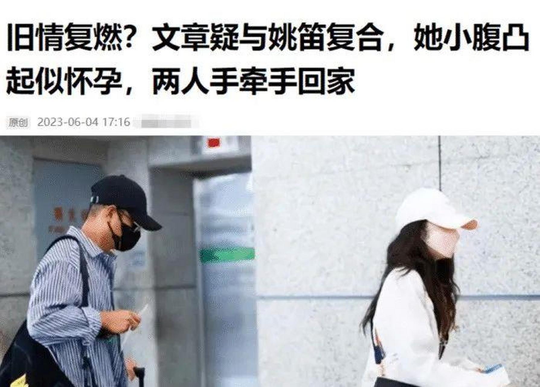 文章让姚笛怀孕 文章提起姚笛哭了